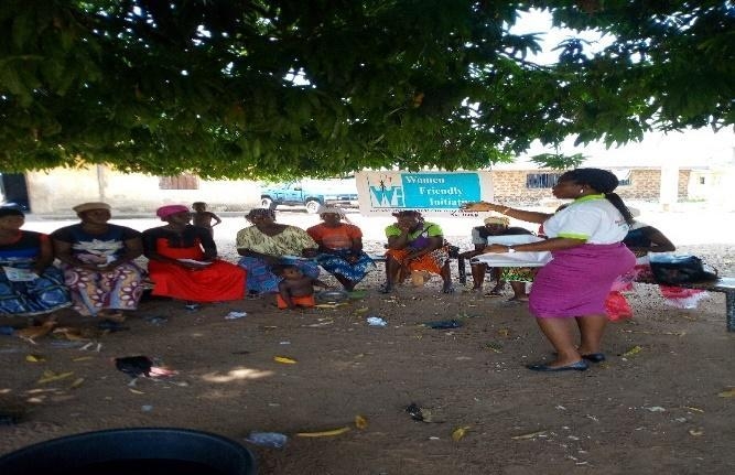 The WFI Team is educating the members of Gudaba Community on Breast, Cervical and Prostrate Cancer
